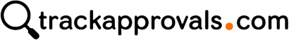 trackapprovals.com logo in black color